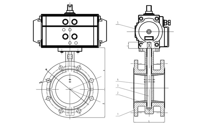 D641X-16Q法蘭氣動蝶閥