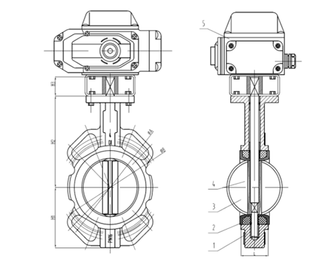 D971X-10Q對夾電動蝶閥